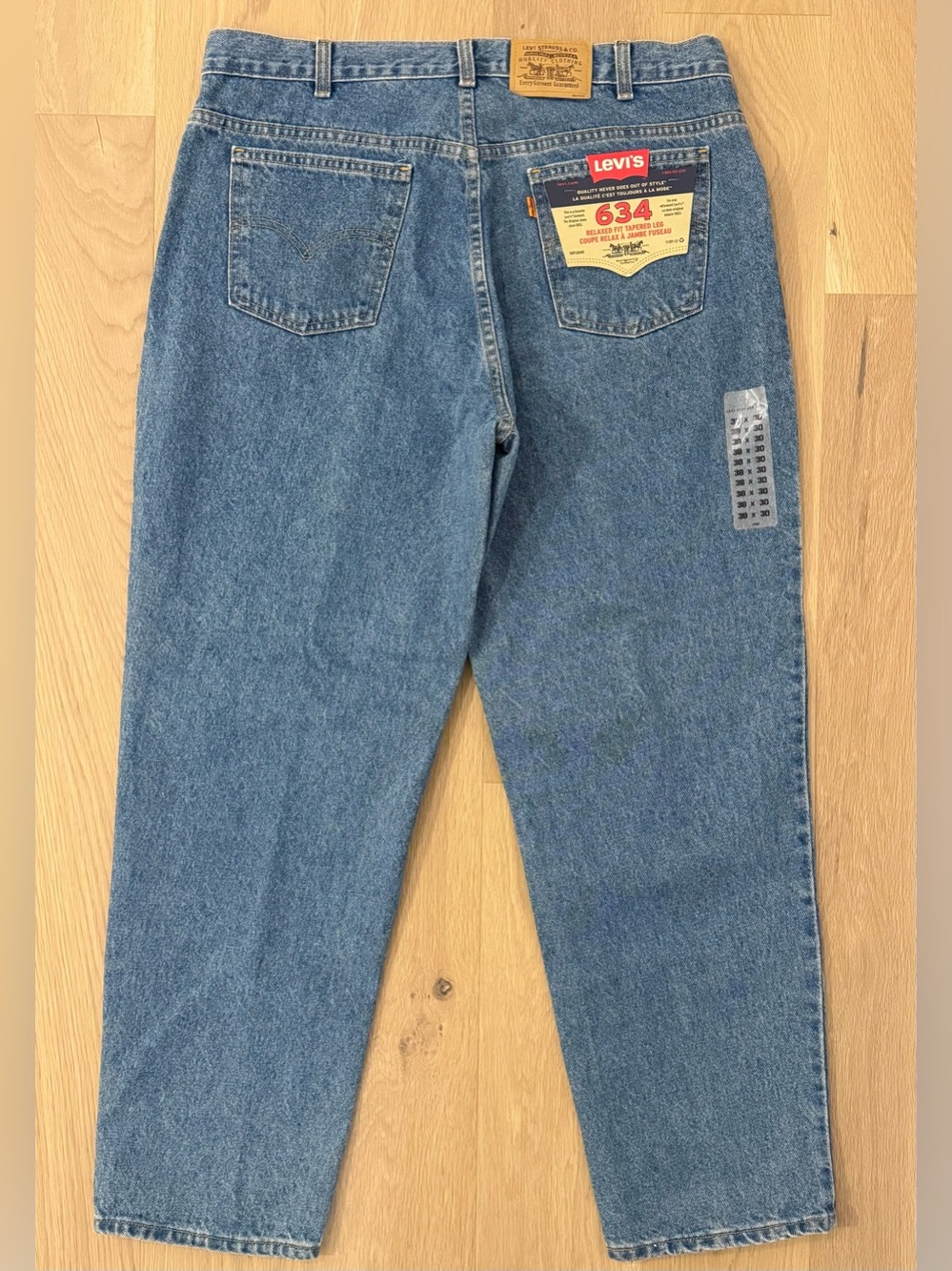Vintage Levi’s 634 Orange Tab Deadstock Made in Canada Jeans - Size 38x30